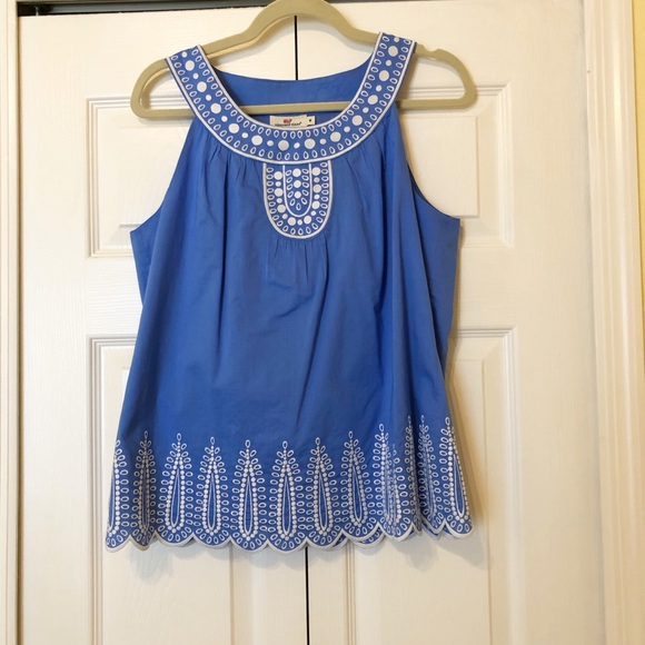 Vineyard Vines Tops - Vineyard Vines Blue Embroidered Top